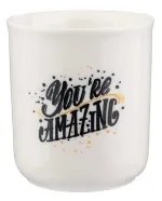 Set veselă 4 piese din porțelan, negru/alb