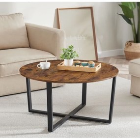 Masă de cafea ELDUR maro/negru