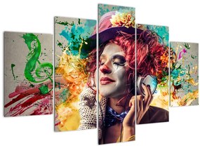 Tablou - Artista cu căști (150x105 cm)