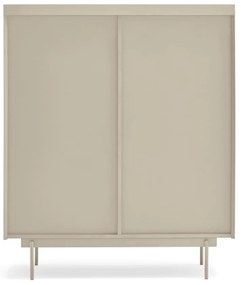 Comodă bej-natural înaltă cu aspect de lemn de stejar 100x120 cm Otto – Teulat