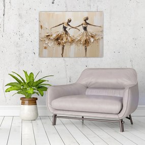 Tablou pe sticlă - Balerine (70x50 cm)