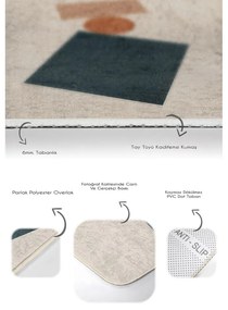 Covorașe de baie bej 2 buc. din catifea 60x100 cm Geometry Shapes – Mila Home