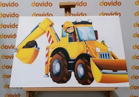 Tablou excavator pentru copii