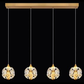Globo 16047-4H - Lustru LED suspendat pe cablu VIRINA LED/32W/230V 3000K auriu