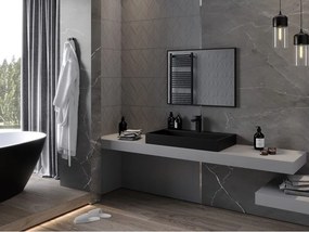 Mexen Loft oglindă de baie dreptunghiulară 80 x 60 cm, ramă neagră - 9852-080-060-000-70