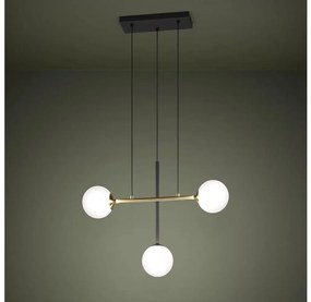 Lustră pe cablu Eglo 390177 PAZ 3xE14/40W/230V auriu/negru