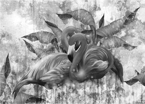 Tablou - Graffiti cu flamingo (70x50 cm)