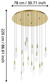 Lustră LED dimabilă pe cablu Eglo 390361 MIRADOR 16xLED/3,3W/230V d. 78 cm