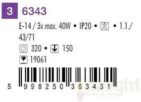 Lustra, Plafonier cu 3 spoturi Aurel 6343 RX