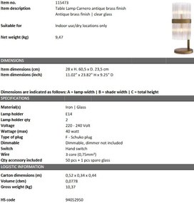 Veioza, lampa de masa design LUX Carnero, alama antica 115473 HZ