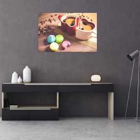 Tablou cu cafea și macarooni (90x60 cm)