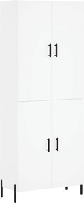 vidaXL Dulap înalt, alb, 69,5x34x180 cm, lemn compozit