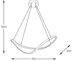 Lustra LED design moderna ERDA