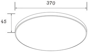 Zuma Line WM-C7300-S-G - Plafonieră LED VERI, 32W, 230V, Ø 37 cm, auriu