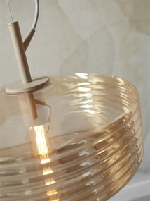 Lustra/Pendul design decorativ Verona ribbed, amber