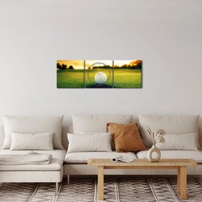 Tablou - Golf (cu ceas) (90x30 cm)