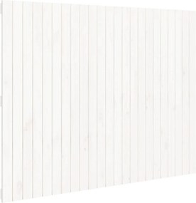 vidaXL Tăblie de pat pentru perete, alb, 146,5x3x110 cm lemn masiv pin