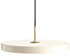 Lustra LED design scandinav Asteria medium - pearl white/ auriu