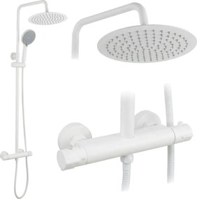 Set de duș fără pipă cu termostat Rea Lungo White