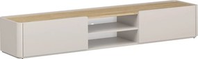 Comodă TV cu sertar Elivo 220 cm - cașmir / stejar uleiat