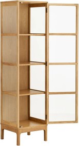 Vitrină în culoare naturală 47x180x40 cm Zamora – House Nordic