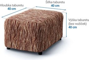 Gaico Huse bielastice UNIVERSO NOU dungi maro taburet (40 x 40 x 40 cm)