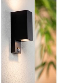 Corp de iluminat de exterior cu senzor Lucide 69802/02/30 ZARO 2xGU10/7W/230V IP65 negru