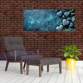 Tablou - Pietre în formă de inimă (120x50 cm)
