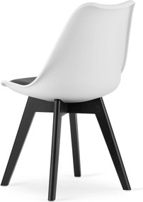 Reducere Scaun alb-negru BALI MARK cu picioare negre II. calitate.