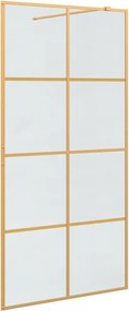 vidaXL Zid de duș walk-in Auriu 100 x 195 cm sticlă securizată