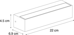 Aplică modernă neagră cu LED IP65 - Steph