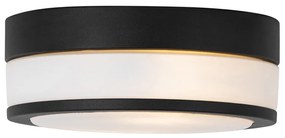 Plafonieră modernă de exterior neagră 23 cm IP44 - Flavi