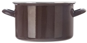 Orion Oală emailată cu margine Brown, 3 l, 3 l