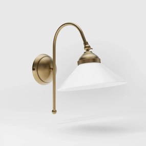 Aplica de perete din alama si sticla design vintage Sofia