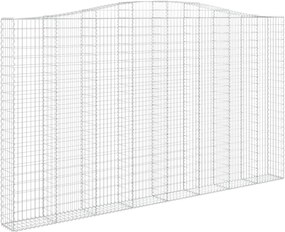 vidaXL Coș gabion arcuit 400x30x220/240 cm fier galvanizat
