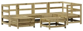 3250911 vidaXL Set canapea de grădină, 7 piese, lemn de pin tratat