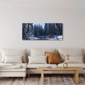 Tablou pădurii înzăpezite (120x50 cm)