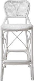 Scaun de bar din ratan design LUX, Colony alb