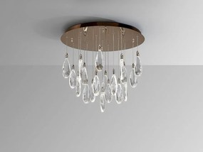 Plafoniera cu 19 pendule LED CCT cu telecomanda Lagrimas