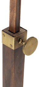 Lampă de podea industrială din bronz cu lemn reglabil - Haicha