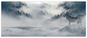 Tablou cu lupi (120x50 cm)