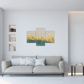 Tablou - Textura cu decor auriu (90x60 cm)