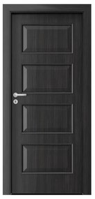 Usa Interior din MDF Porta Laminate CPL Model 5.1 (Culoare: Gri, Toc: Reglabil 10 cm, Maner: Patrat argintiu crom, Dimensiune: 80 cm)