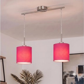 Brilagi - Lustră LED suspendată pe cablu NUBILA 2xE27/60W/230V roz