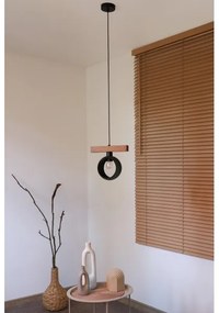 Duolla - Pendul pe cablu IRONLINE 1xE27/15W/230V pin stejar/negru
