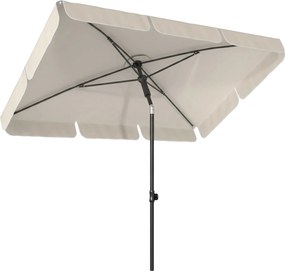 Outsunny Umbrelă dreptunghiulară de exterior cu manivelă, înclinare reglabilă, bej | Aosom Romania