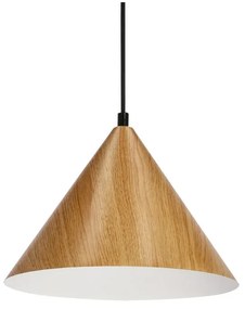 Lustră maro cu abajur din sticlă ø 25 cm Dunca – Candellux Lighting