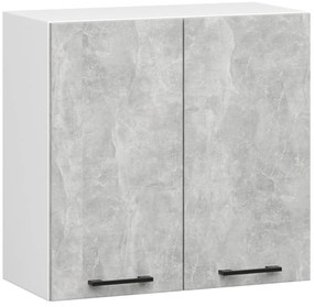 Dulap superior de bucătărie Ozara W60 H580 (alb + beton). 1071166