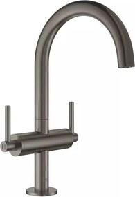 Baterie lavoar Grohe Atrio L dubla comanda antracit periat Hard Graphite