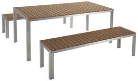 Set de masă pentru grădină Nermo (lemne deschis). 1011619